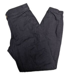 The North Face black cotton joggers, zip & button closure, pockets 2
